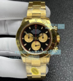 Noob Factory V3 Rolex Daytona Yellow Gold Watch Red Second Hand 